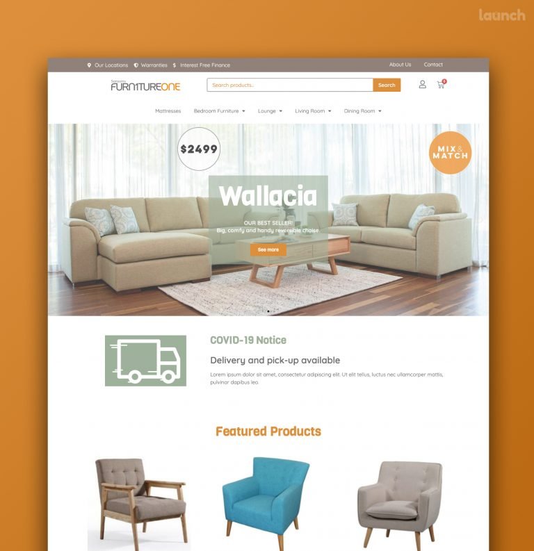Sansoms Furniture One Website Preview